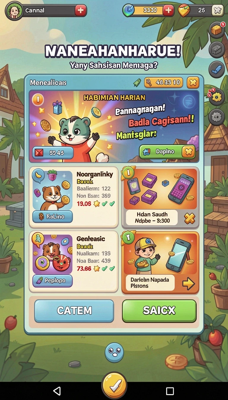 Tampilan utama aplikasi cacor78 App APK Terbaru yang intuitif dan efisien.