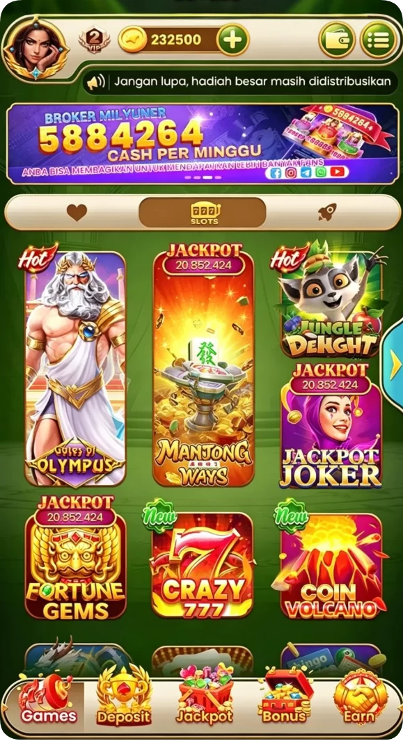 Tampilan utama aplikasi Review Aplikasi pp88slots yang intuitif dan efisien.